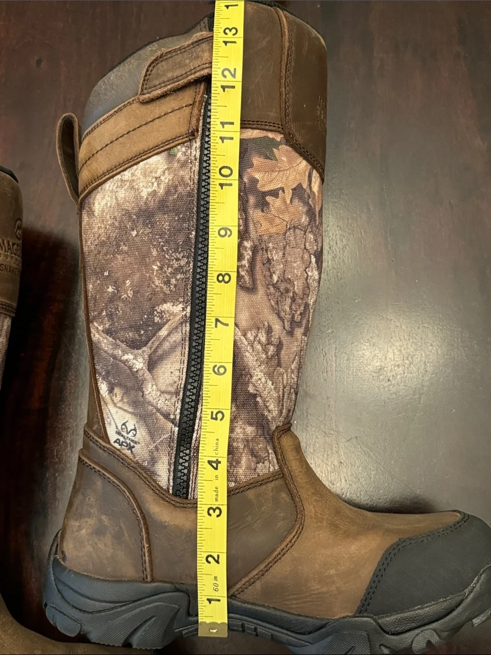 Magellan Snake Shield Camo Waterproof Zip up Hunting Boots Size Youth 6D